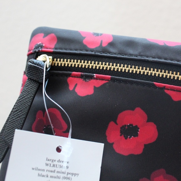 Kate Spade Clutch Pouch Red Floral Bag - Picture 5 of 8